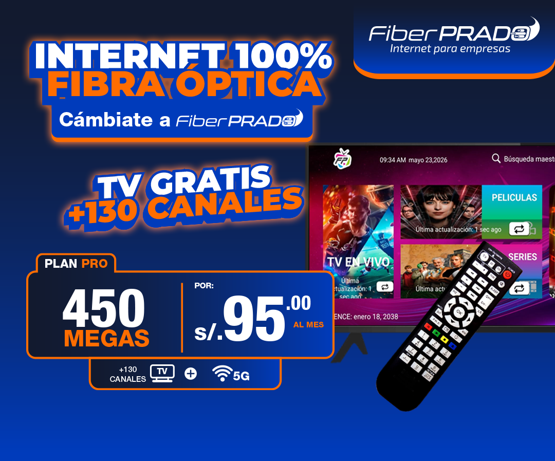 Internet fibra óptica FiberPRADO